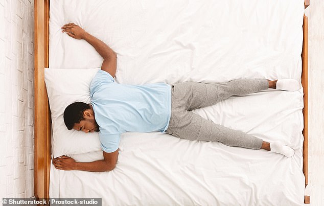 It's something we all look forward to after a stressful day at work. But when you get into bed and pull your duvet around you, what position do you naturally gravitate towards? According to a new survey, your answer could predict whether you are financially successful or not (stock image)