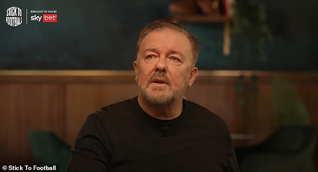 Ricky Gervais has revealed why he fell in love with football again after a 30-year break