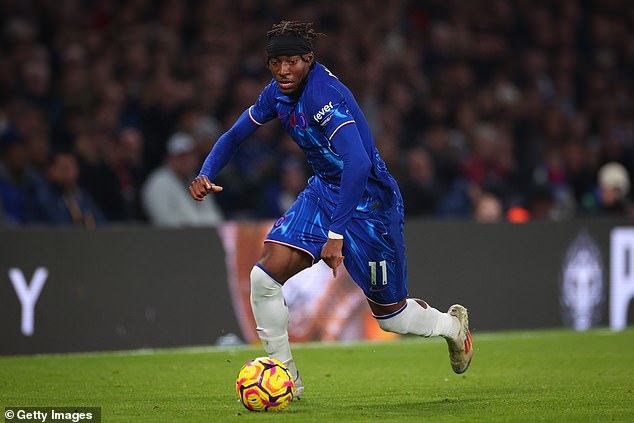 Noni Madueke stormed through the tunnel with his team on Sunday, 1-0 down against Arsenal