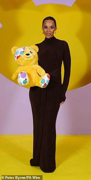 Rochelle Humes and Vernon Kay dressed to impress as they prepared to present BBC Children In Need on Friday