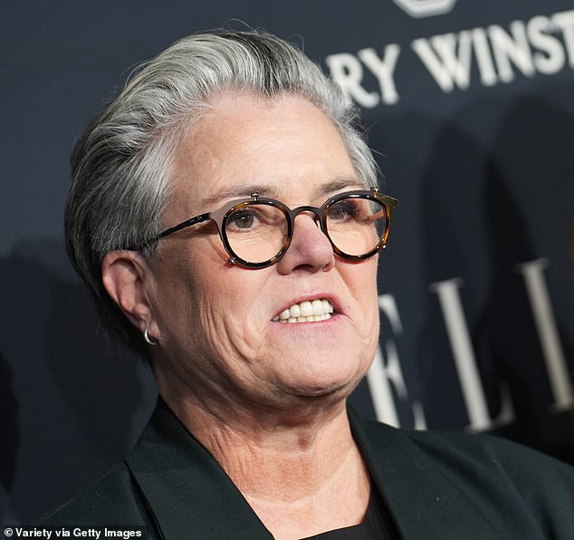 Rosie, 62, pictured at ELLE's 2024 Women in Hollywood Celebration in LA on Tuesday