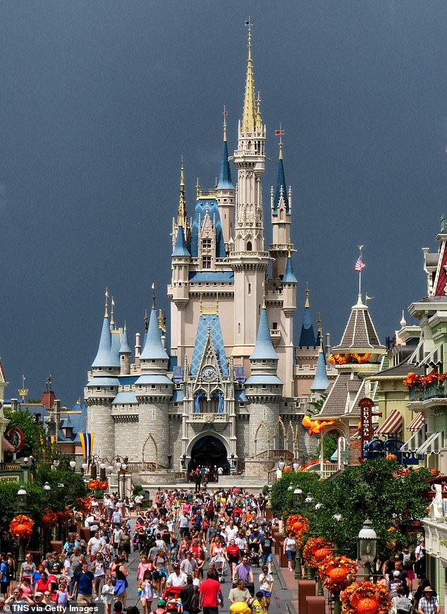 The controversial comic is facing a number of allegations over his behavior towards women - with Met detectives confirming last Saturday that they had handed over a dossier of evidence to prosecutors (Disney World Florida pictured)