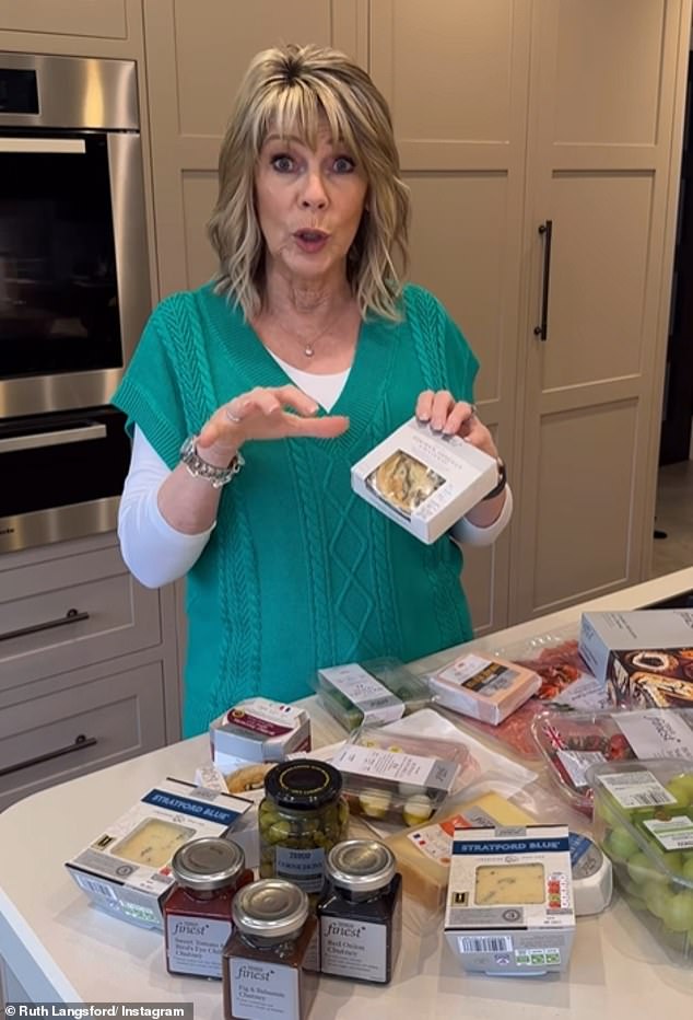 The Loose Women star, 64, took to Instagram on Tuesday for a post in collaboration with Tesco as she built her own deli board for the holidays