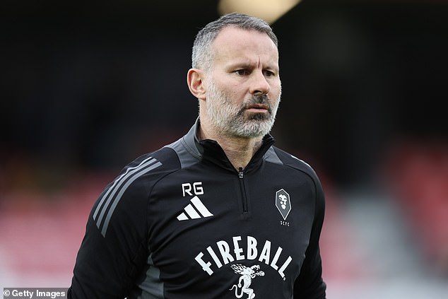 Ryan Giggs attended Salford City's FA Cup match against Shrewsbury Town on Saturday