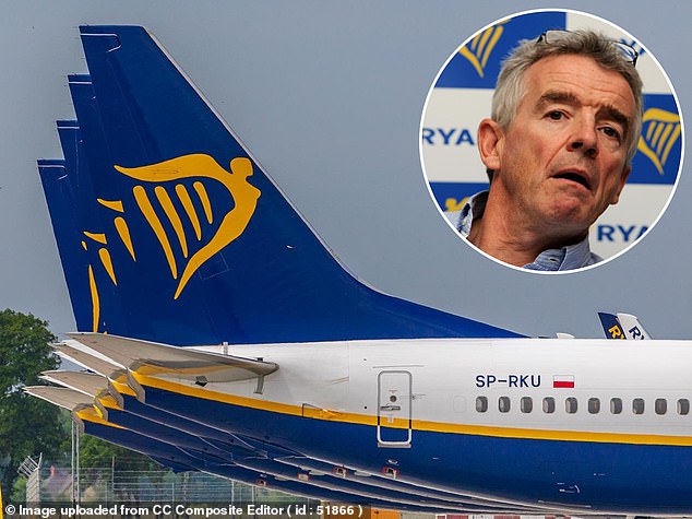 Lower revenues: Ryanair, whose CEO is Michael O'Leary (above right), reported its profits fell 18 percent to €1.8 billion in the six months ended September