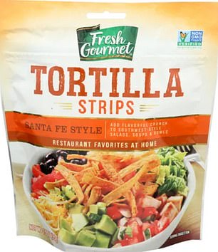 The front of the bag containing the recalled tortilla strips