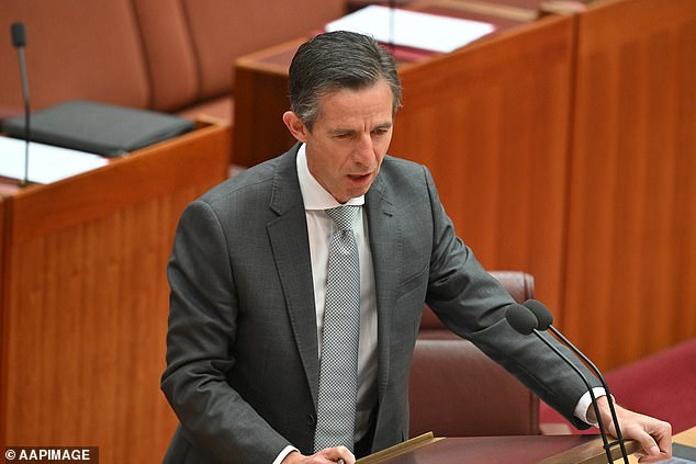 Senior Liberal senator and former minister Simon Birmingham (pictured earlier this month) retires after 17 years as senator for South Australia