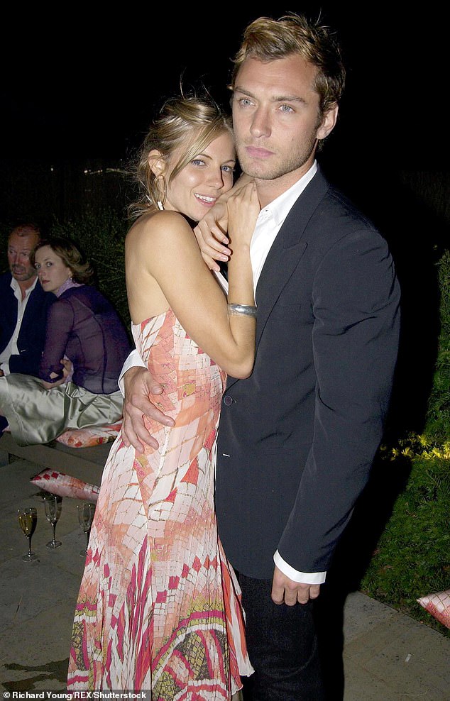 Last month, Jude Law revealed he has 'moved on' since the time in his life when he was engaged to Sienna, as he posed for a soft new shoot with VARIETY (pictured in 2004)