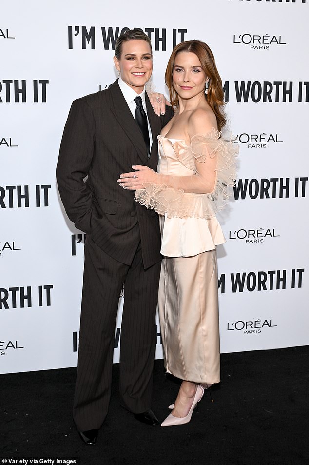 Sophia Bush could barely keep her hands off girlfriend Ashlyn Harris as they attended L'Oréal Paris' star-studded Women of Worth Celebration on Thursday night