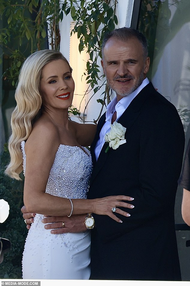 Wheel of Fortune star Sophie Falkiner has tied the knot with her partner Steve Wood in a fairytale wedding in Sydney after three years of dating