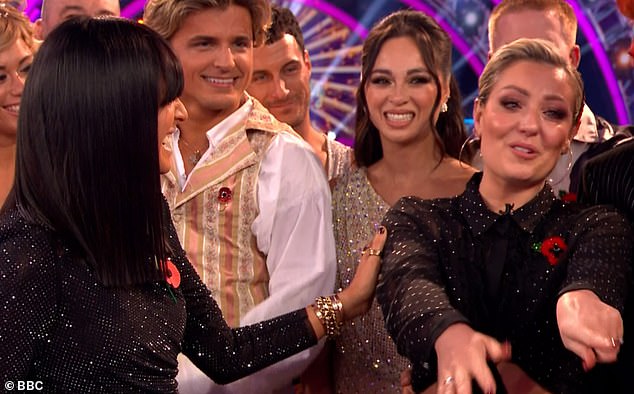 On Saturday evening, professional Amy Dowden burst into tears as she watched JB Gill and her replacement Lauren Oakley achieve a near-perfect score