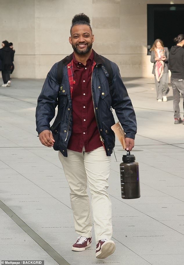 JB Gill made a solo appearance at the BBC studios on Monday morning as the question of when he will be reunited with his dance partner Amy Dowden remains unanswered.