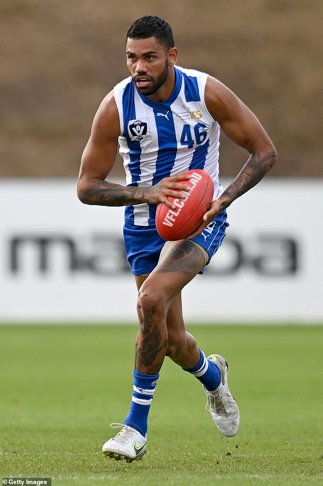 The ex-North Melbourne star was banned for 18 matches by the AFL for shocking behavior with a woman, including threatening her via direct messages