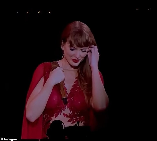 Taylor Swift got emotional at her sixth and final concert in Toronto on Saturday night after receiving a standing ovation for her performance of Champagne Dreams. 