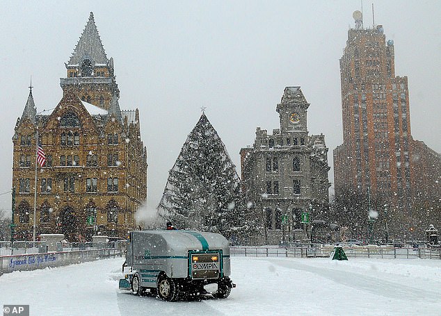 Syracuse, New York, normally expects to use 30,000 tons of rock salt and more than 100 snow removal trucks