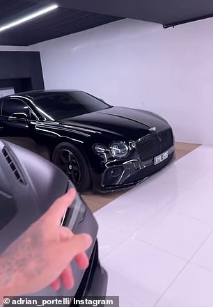 Adrian offered fans a glimpse into his collection of luxury vehicles