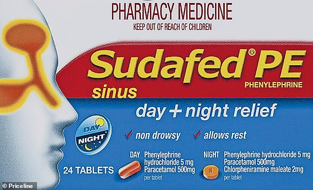 Phenylephrine is the main active ingredient in common over-the-counter cold medications, such as Sudafed