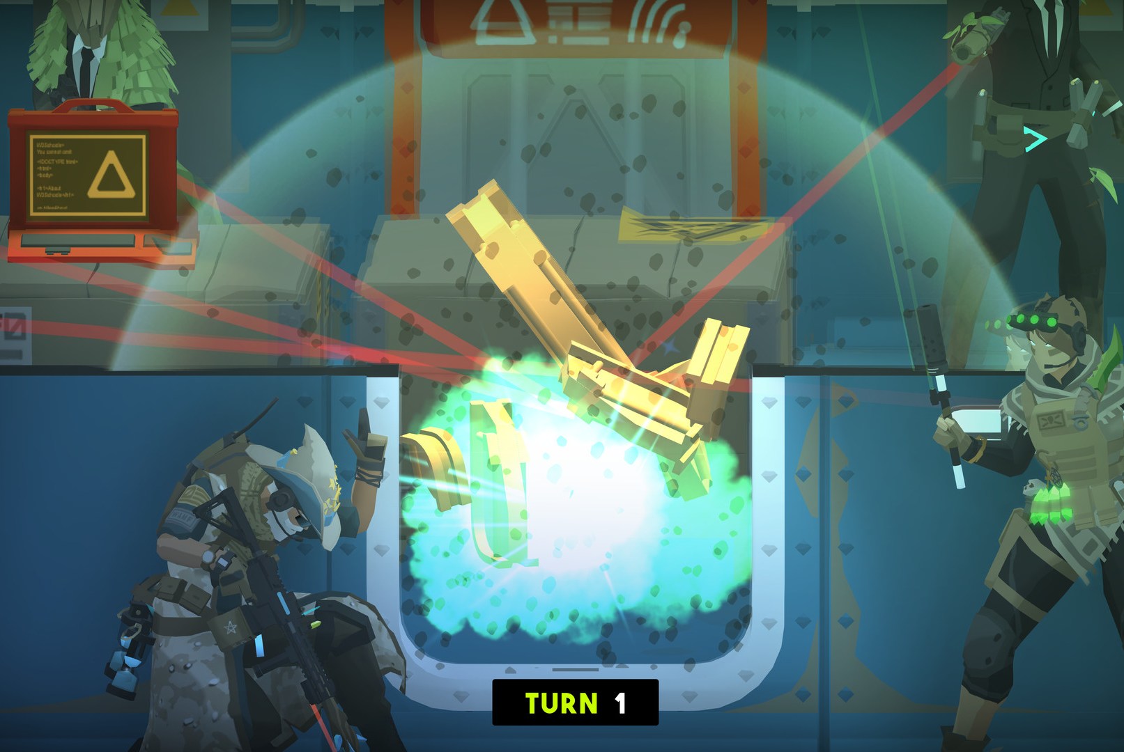 A screenshot of the first mission of Tactical Breach Wizards