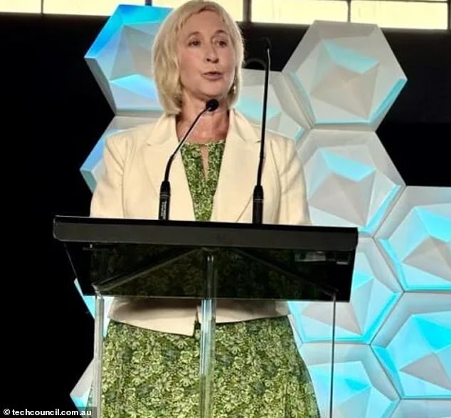 Victorian Government Parliamentary Secretary for Employment Bronwyn Halfpenny delivers her speech at the Tech Council of Australia's National Tech Summit