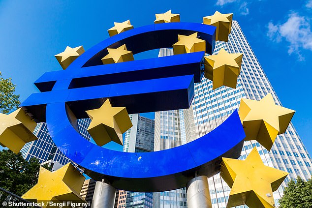 Struggle: Purchasing Managers' Index data sent the euro falling to just above $1.03 against the US currency, its lowest level since November 2022