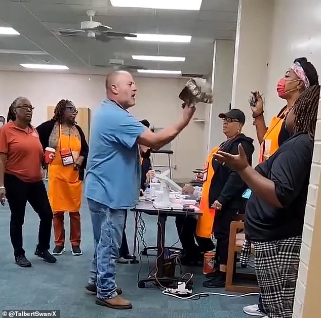 A South Carolina voter lashed out at the polling place last week after refusing to take off his Trump hat while casting his ballot