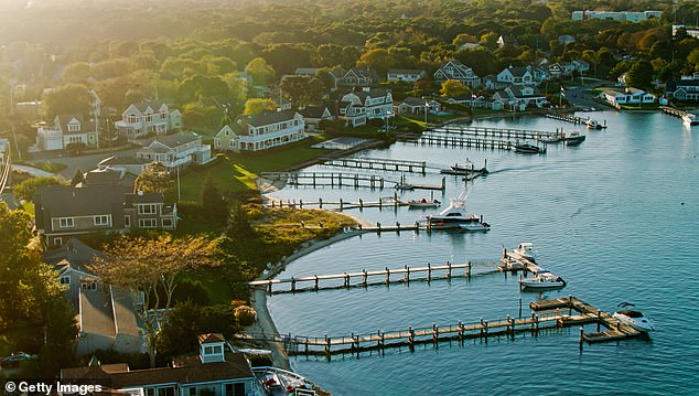 According to analysts, Donald Trump made huge gains in deep blue Massachusetts thanks to his messages about illegal migrants and inflation. Hyannis on Cape Cod is pictured