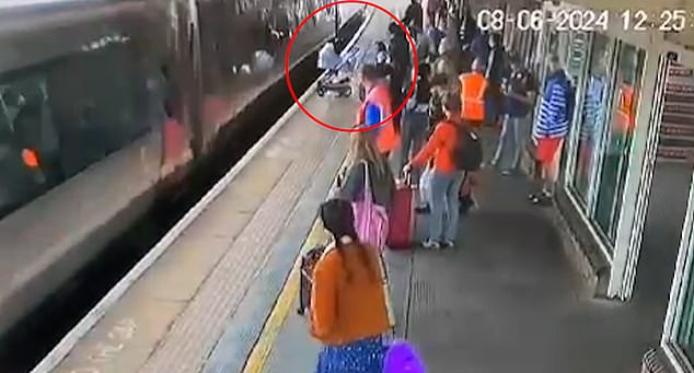 This is the moment a buggy carrying a three-month-old child came terrifyingly close to a train. A report found that the child was just three seconds away from a head-on collision