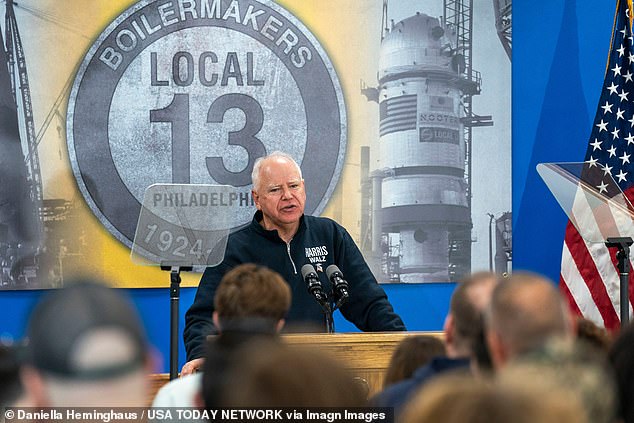 Tim Walz says 78 year old Trump damn near committed suicide when