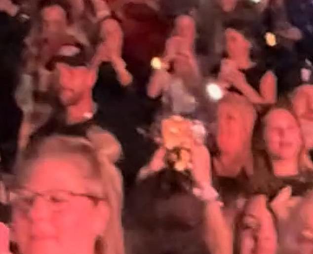 Taylor Swift's mom Andrea was spotted in the VIP section of LucasOil with Travis Kelce