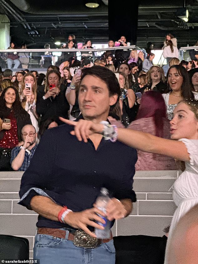 Canadian Prime Minister Justin Trudeau appeared at a Taylor Swift concert in Toronto on Friday evening