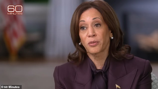 Kamala Harris sits for an interview with CBS News' '60 Minutes'