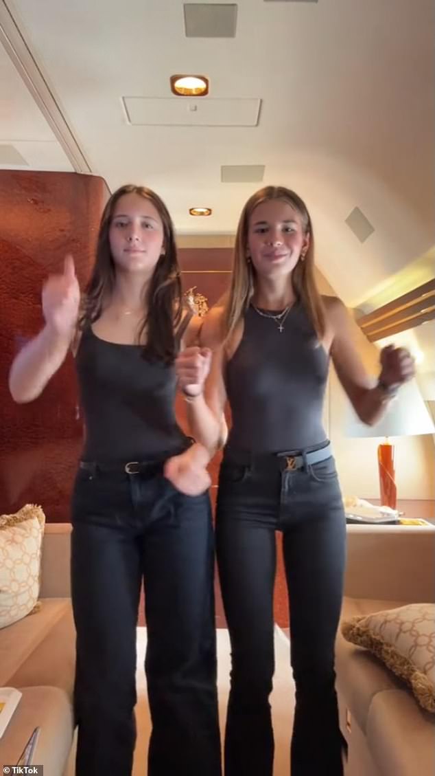 Donald Trump's granddaughter Kai has taken to TikTok to perform his iconic YMCA dance aboard his private jet