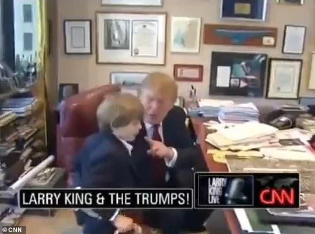 A resurfaced video from 2010 shows Donald Trump giving sweet words of wisdom to a then four-year-old Barron