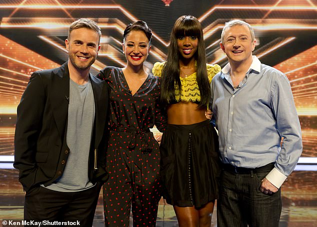 After finding fame on N-Dubz, Tulisa was scouted by Simon Cowell in 2011 to be part of the judging panel on The X Factor (pictured with Gary Barlow, Kelly Rowland and Louis Walsh)