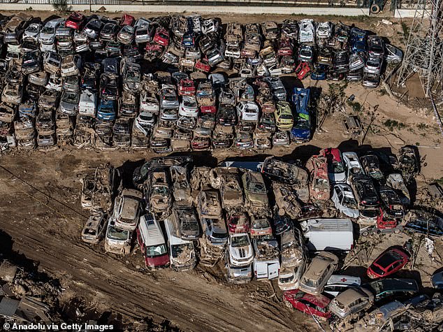 Nearly 100 people are still missing as a result of the flooding, which started after devastating heavy rain fell in the eastern Spanish region on October 28.