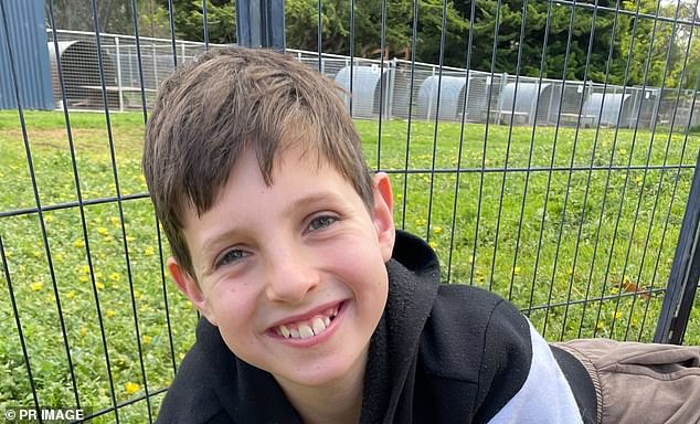 Jack Davey (pictured), 11, was sitting with his friends on a bench outside at Auburn South Primary School, in Melbourne's east, on Tuesday afternoon when a Toyota SUV crashed through the fence and into a group of Year 5 students.