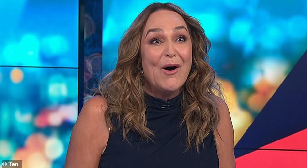 Fellow panelist and popular radio host Kate Langbroek (pictured) appeared shocked when Waleed Aly made the shocking prediction