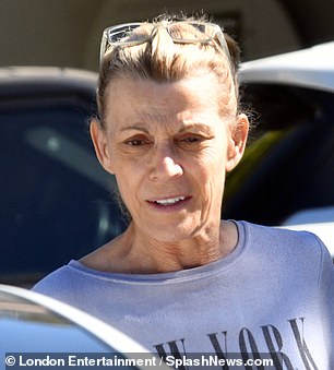 She was spotted running errands on Sunday without her signature glam makeup