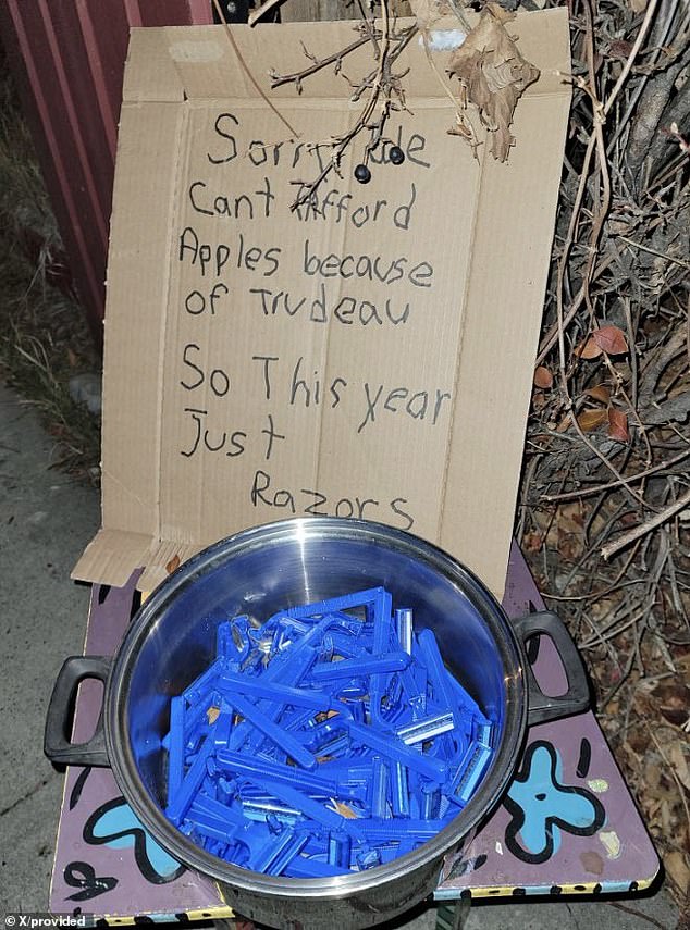 Trick-or-treaters in Calgary reportedly found a bowl filled with disposable razors instead of candy outside a home in the Bowness neighborhood.