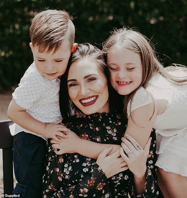 Kaela Graham-Bowman (pictured with her children) was 29 years old when she started experiencing sharp hip pain that reached her knee. It turned out to be cancer