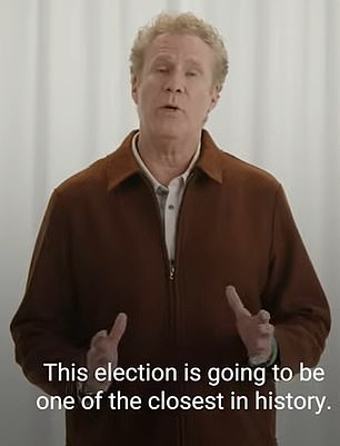 Actor and comedian Will Ferrell has been recruited by the Harris campaign in a last-ditch effort to convince voters to go to the polls on Tuesday to vote for her.