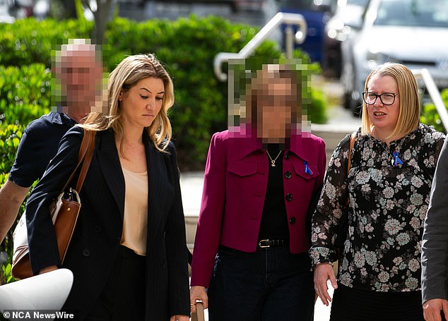 William Tyrrell's foster mother (centre) cried as she was closely questioned in a court besieged by counsel from the secretive NSW Crime Commission