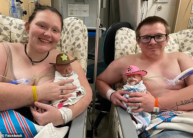 A 20-year-old woman was left shocked to discover she was pregnant with quadruplets after going to the doctor with a sore throat