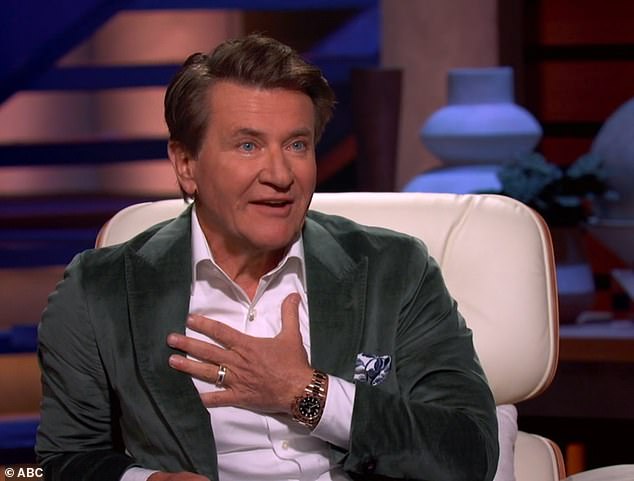 Investor Robert Herjavec's voice cracked as he responded to Ashley's emotional comment about her late mother