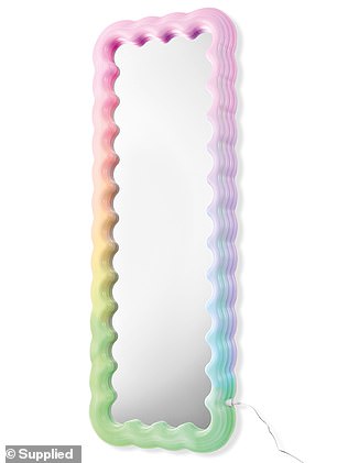 Shoppers can also grab a fun Light Up Wavy Floor Mirror valued at $59