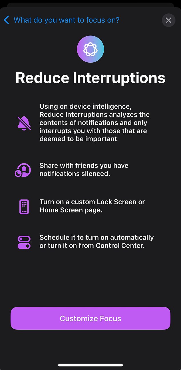 One of the best features of iOS 18.1 is an AI-enhanced Focus Mode, which uses Apple Intelligence to reduce the number of notifications you see