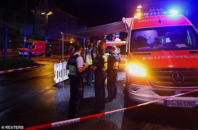 The new rules were put forward by the government in August following a fatal stabbing at a festival in the western city of Solingen. Image shows police officers securing the area of ​​the attacks in Solingen after a man randomly stabbed passers-by with a knife