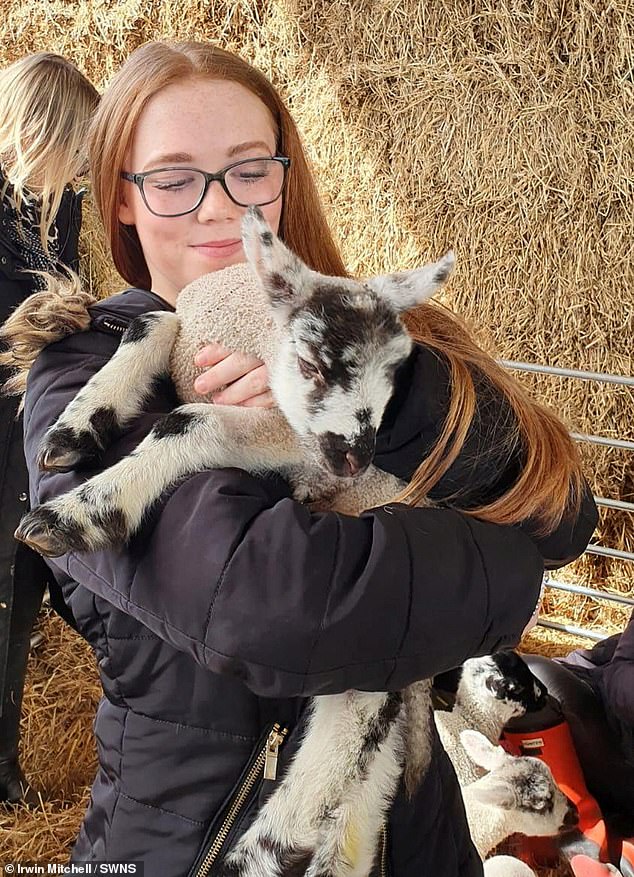 Sophie Enright, 14, (pictured) visited a farm with her mother Emma Cleverley, 38, on April 3 and became ill on April 9 with diarrhea, stomach cramps and vomiting