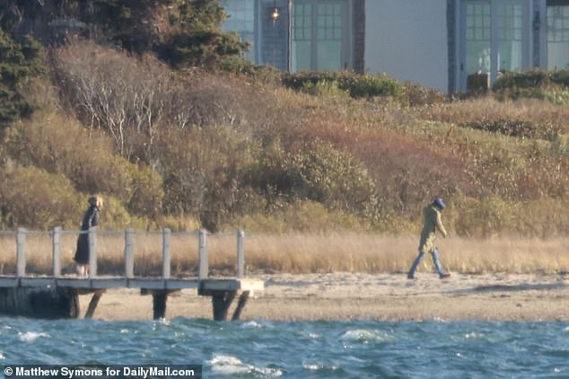 Jill Biden on the compound's private dock