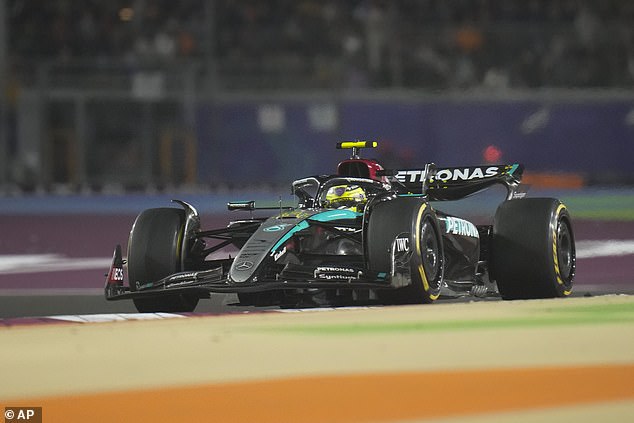 Hamilton suffered a puncture on lap 34 and struggled with a Mercedes car that did not have a competitive pace